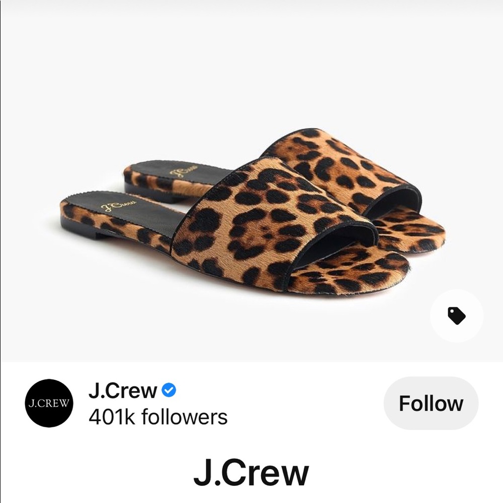 J Crew animal print slide 9.5